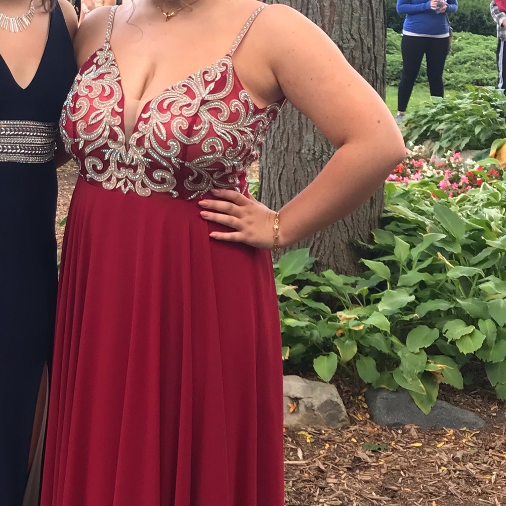 JVN embellished bodice chiffon prom / homecoming